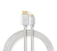 Nedis CCTB64655AL20 adaptateur graphique USB 3840 x 2160 pixels Aluminium
