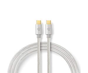 Nedis CCTB64700AL20 câble USB 2 m USB 3.2 Gen 1 (3.1 Gen 1) USB C Aluminium