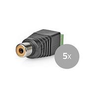 NEDIS CCTVCF40BK5 Connettore di sicurezza per CCTV 5, 2 fili a RCA Femmina