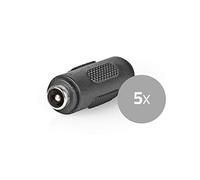 NEDIS CCTVCF60BK5 Connettore di sicurezza per CCTV 5 Adattatore di genere DC femmina, 5,5 x 2,1 mm