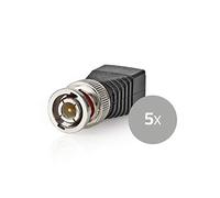 nedis CCTVCM30BK5 Connettore di sicurezza per CCTV 5, 2 fili a Bnc maschio