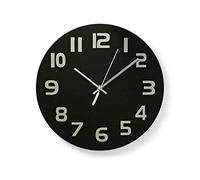 Facile Da Leggi Grande Numero Vetro Nero 30CM Orologio da Parete