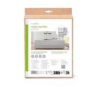 NEDIS Confezione da 2 filtri universali per cappa da cucina, 120 g/m, tagliabili, 57 x 47 cm, con indicatore di ricambio