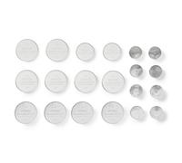 Nedis, Confezione da 20 batterie alcaline al litio 1,5 3V DC a bottone,