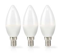 Nedis, Confezione da 3 lampadine LED E14 4,9 W 470 lm 2700 K a forma di candela [EEK: F]