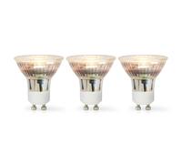 Nedis, Confezione da 3 lampadine LED GU10 Spots 4,5W 345lm 2700K IPX2 Vintage [EEK: F]