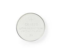 Nedis, Confezione da 5 batterie a bottone al litio CR1620 3V DC pronte all'uso,