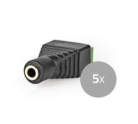 NEDIS CCTV connettore di Sicurezza | Morsettiera a 3 Vie | Jack Femmina da 3,5 mm | Femmina | Nero/Verde Female