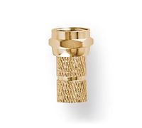 Nedis Connettore F | Dritta | Maschio | Placcato oro | 75 Ohm | Twist-on | Diametro ingresso cavo: 5.5 mm | Rame | Metallo | 2 pz. | Confezione con finestra Metallo