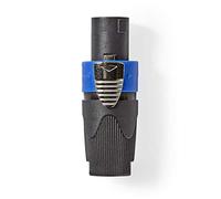 Nedis Connettore per altoparlante altoparlante a 4 pin femmina, nero