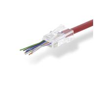 NEDIS Connettore RJ45 - RJ45 Pass Through - Stranded UTP CAT5 - Destra - Placcato Oro - 10 Pezzi - PVC - Trasparente - Scatola