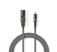 Nedis COTH15205GY30 cavo audio 3 m XLR (3 pin) RCA Grigio - Nouvo