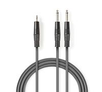 Nedis COTH23200GY15 cavo audio 1,5 m 2 x 6,35 mm 3,5 mm Grigio - Nouvo