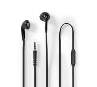 NEDIS Cuffie con cavo | 3,5 mm | Lunghezza corda: 1,20 m | Microfono incorporato | Nero