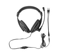 Nedis, Cuffie PC Circumaurali Stereo Doppio Jack 3.5mm con Microfono Pieghevole