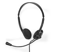 NEDIS Cuffie per PC | On Orecchio | Stereo | USB Type-A/USB Type-C™ | Microfono pieghevole | Nero