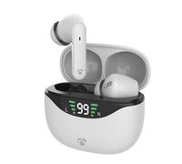 Nedis, Cuffie senza fili Bluetooth intrauricolari ANC Modello HPBT2450WT, Bianco