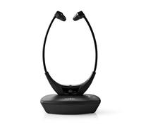 Nedis, Cuffie TV intrauricolari wireless con stazione di ricarica, Nero