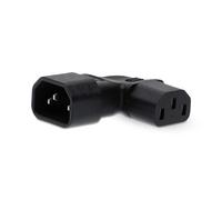 NEDIS Extension Plug | IEC-320-C13 | IEC-320-C14 | Angolo destro | Nichelato | PVC | Nero | Scatola | 1 pezzo