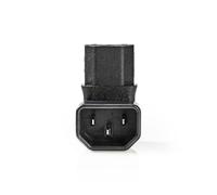 Nedis Extension Plug - IEC-320-C13 - IEC-320-C14 - Angolo di 90° - Nichelato - PVC - Nero - Scatola - 1 pezzo