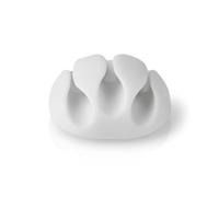 NEDIS Gestione dei Cavi | Clip per Cavo | Bloccato | 4 pz. | Spessore Massimo del Cavo: 5 mm | Silicone 35 mm Bianco
