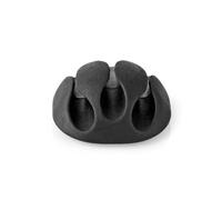 NEDIS Gestione dei Cavi | Clip per Cavo | Bloccato | 4 pz. | Spessore Massimo del Cavo: 5 mm | Silicone 35 mm Nero