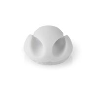NEDIS Gestione dei Cavi | Clip per Cavo | Bloccato | 6 pz. | Spessore Massimo del Cavo: 5 mm | Silicone 20 mm Bianco