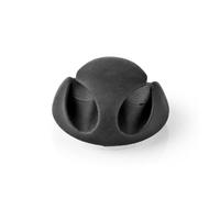 NEDIS Gestione dei Cavi | Clip per Cavo | Bloccato | 6 pz. | Spessore Massimo del Cavo: 5 mm | Silicone 20 mm Nero