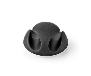 NEDIS Gestione dei Cavi | Clip per Cavo | Bloccato | 6 pz. | Spessore Massimo del Cavo: 5 mm | Silicone 20 mm Nero