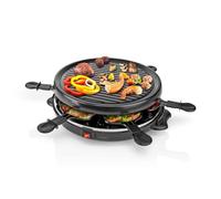 Nedis Gourmet/Raclette | Grill | 6 persone | Spatola | Rivestimento antiaderente | Rotondo