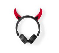 NEDIS HPWD4000BK CUFFIE, Nero, Rosso