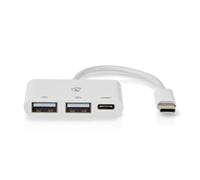 Nedis Hub USB - 1 x USB-C™ - 1 x USB-C™ / 2 x USB 2.0 A Female - 3 porte (s) - Alimentazione tramite USB