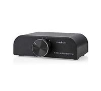 Nedis Interruttore audio analogico | 4 porte porte (s) | Connettori - Ingresso: 1 ingresso audio da 3,5 mm / 3 x (2 x RCA femmina) | Connettori - Uscita: 1 x (2 x RCA femmina) | Manuale | Metallo |