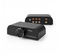 Nedis Interruttore audio analogico | 4 porte porte (s) | Connettori - Ingresso: 1 ingresso audio da 3,5 mm / 3 x (2 x RCA femmina) | Connettori - Uscita: 1 x (2 x RCA femmina) | Manuale | Metallo |