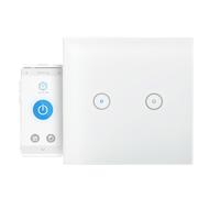 Nedis, Interruttore Murale Connesso Wi-Fi 2.4GHz 300W per Due Lampade, Bianco