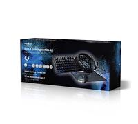 Nedis Kit combo di gioco | 5-in-1 | Tastiera, Cuffia, Mouse e Mouse Pad | Nero | QWERTY | ND layout