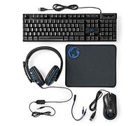 Nedis Kit combo di gioco | 5-in-1 | Tastiera, Cuffia, Mouse e Mouse Pad | Nero | QWERTZ | DE layout