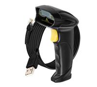 Nedis, Lettore di Codici a Barre Lineare 1D Laser Cablato USB-A, Nero