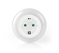 Nedis, Luce notturna a LED tattile con sensore e presa di corrente 3680W, Bianco