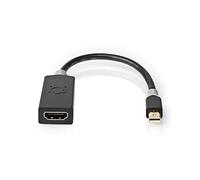 Nedis Mini DisplayPort - DisplayPort 1.4 - Mini DisplayPort maschio - uscita HDMI™ - 48 Gbps - placcato oro - 0,20 m - Rotondo - Antracite