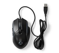 Nedis, Mouse da gioco cablato a 6 pulsanti LED ad alta precisione da 7200 dpi