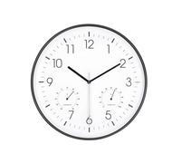 Nedis, Orologio da Parete 30 cm con Termometro Igrometro Movimento Silenzioso