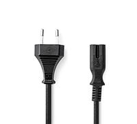 Nedis PCGP11040BK20 cavo di alimentazione Nero 2 m Accoppiatore C7