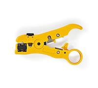 Nedis Pinza spelacavi con spellacavi coassiale regolabile su entrambi i lati, per isolamento da 4, 6, 8, 12 mm, cavo rotondo o filo piatto, per RG59, RG6, RG7 e RG11, giallo