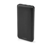 Nedis Power bank 10000 mAh con due uscite 3.0A, porta USB-A e USB-C 18W per ricarica veloce Quick Charge 3.0, caricatore portatile con indicatore LED