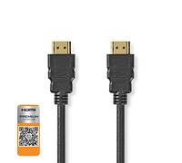 Nedis Premium Cavo HDMI ™ ad alta velocità con Ethernet | Connettore HDMI ™ | Connettore HDMI ™ | 4K@60Hz | 18 Gbps | Tondo | PVC | Nero | Polybag 1.00 m 1.00 m