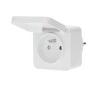 Nedis, Presa Esterna Connessa Impermeabile IP44 Wattmetro Zigbee 3.0, Bianco