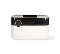 Nedis, Pulitore Gioielli 1800 ml LED a ultrasuoni con Timer, Bianco