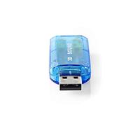Nedis Scheda audio USCR10051BU 3D 5.1 USB 2.0 compatta trasparente