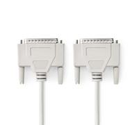 NEDIS Seriëlle - Cavo D-SUB a 25 pin maschio - D-SUB 25 pin maschio - murato - 2.00 m - rotondo - PVC - rame - busta